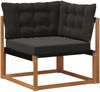 vidaXL Outdoor-Sofagarnitur mit Kissen 8 pcs Natürlich und Schwarz 3369571 Bild 4
