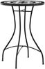 vidaXL Mosaik-Bistro-Set Schwarz und Weiß Eisen und Keramik 3216354 Bild 3