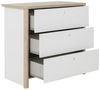Calicosy Kommode 3 Schubladen H80 cm - MATIS - Weiß/Holz Bild 4