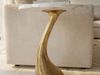 FINEBUY Beistelltisch FB116031 45cm Gold Marmor Sofatisch Couchtisch Wohnzimmertisch Alu (Elegante Form mit moderner Linienführung), Stilvoller Tisch als dekoratives Highlight Bild 5