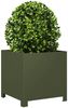 vidaXL Pflanzkübel 2 Stk. Olivgrün 40x40x40 Stahl 851206 Bild 4