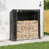 vidaXL Brennholzregal mit Regenschutz 200x60x200 cm Verzinkter Stahl 4104957 Bild 3