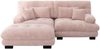 Modulares Ecksofa 81cm×220cm×145cm in Rosa aus Chenille mit Ottomans und Lendenkissen Bild 5