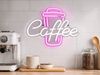 Ausgefallene Neon LED Wandleuchte COFFEE mit USB Kabel & Schalter, Breite 40cm Bild 5