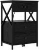 vidaXL Nachttisch 2 pcs Schwarz Eichen-Optik 40 x 31 x 60 cm 859461 Bild 5