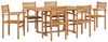 vidaXL Garten Essgruppe 7 pcs Natur Massivholz Akazie 3375775 Bild 2