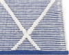 Teppich Baumwolle blau weiß 80 x 150 cm geometrisches Muster Kurzflor SYNOPA Bild 5