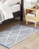 Teppich Baumwolle blau weiß 80 x 150 cm geometrisches Muster Kurzflor SYNOPA Bild 3