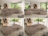 U-förmige Ecke, Ecksofa mit schlaffunktion und bettkasten, lose kissen, Wellenfeder, Big sofa XXL - CUBO U - Braun Cord Bild 2