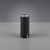 LED Tischleuchte EMIR Zylinder Stoffschirm Schwarz, Touch Dimmer Ø 8cm H. 20cm Bild 2