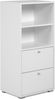 Finori Fyn 20B Regal, weiß | Regal für Wohnzimmer | Maß: B x H x T ca. 46 x 96,5 x 33,5 cm | Regal mit 2 Fächern und 2 Schubkästen Bild 5