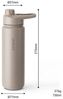 Vinsun Isolierflasche Edelstahl Trinkflasche 750ml Strohhalm - 2 Deckel Thermoflasche, BPA frei, doppelwandig, auslaufsicher, bruchsicher, geruchsneutral Bild 4