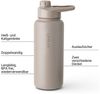 Vinsun Isolierflasche Edelstahl Trinkflasche 750ml Strohhalm - 2 Deckel Thermoflasche, BPA frei, doppelwandig, auslaufsicher, bruchsicher, geruchsneutral Bild 3