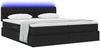 vidaXL LED-Speicherbett mit Matratze Schwarz 200 x 200 cm Stoff 3371581 Bild 3