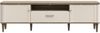 Forte LACETTI TV-Schrank 180, modernes Lowboard, Scandi Lamellen Design, 2-türig, 1 Schublade, Holzwerkstoff, Kaschmir|Beige|Valencia Eiche Holzdekor, 179,8 cm breit x 53,3 cm hoch x 41,2 cm tief Bild 2