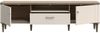 Forte LACETTI TV-Schrank 180, modernes Lowboard, Scandi Lamellen Design, 2-türig, 1 Schublade, Holzwerkstoff, Kaschmir|Beige|Valencia Eiche Holzdekor, 179,8 cm breit x 53,3 cm hoch x 41,2 cm tief Bild 4