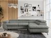 Mks Möbel 'Peter L-form' Ecksofa mit Bettfunktion, Bettkasten & einstellbaren Kopfstützen, Grau, Stoff, rechts Bild 4