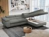Mks Möbel 'Peter L-form' Ecksofa mit Bettfunktion, Bettkasten & einstellbaren Kopfstützen, Grau, Stoff, rechts Bild 3