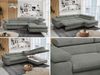 Mks Möbel 'Peter L-form' Ecksofa mit Bettfunktion, Bettkasten & einstellbaren Kopfstützen, Grau, Stoff, rechts Bild 2