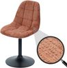 Esszimmerstuhl HWC-A60, Küchenstuhl Stuhl Drehstuhl, Stahl FSC® Stoff/Textil Chenille (465g/m²) ~ terrakotta Bild 1