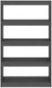 vidaXL Bücherregal/Raumteiler Grau 80x30x135,5 cm Massivholz Kiefer 808195 Bild 5