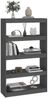 vidaXL Bücherregal/Raumteiler Grau 80x30x135,5 cm Massivholz Kiefer 808195 Bild 4