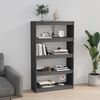 vidaXL Bücherregal/Raumteiler Grau 80x30x135,5 cm Massivholz Kiefer 808195 Bild 3