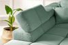KAWOLA Sofa NEVADA Ecksofa Feincord grün mit motorischem Sitzvorzug Recamiere links 70 x 215 x 319 cm Bild 5