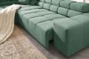 KAWOLA Sofa NEVADA Ecksofa Feincord grün mit motorischem Sitzvorzug Recamiere links 70 x 215 x 319 cm Bild 2