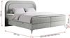 Boxspringbett, Schlafzimmerbett, Bettkasten - EIRA -120 x 200 cm - Hellgrau Stoff - H3 Bild 5