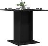 vidaXL Esstisch Schwarz Eichen-Optik 80x80x75 cm Holzwerkstoff 862408 Bild 4