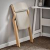 SoBuy FST40-HGX2 2 Klappstühle, Massivholz, Lackiert, Hellgrau, 48 x 80 x 42 cm Bild 4