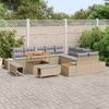 vidaXL Gartensofa-set mit Kissen mit Speicher 13 pcs Beige Poly Rattan 3364917 Bild 3