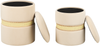 Pouf MEDFORD 2er Set Creme Samtstoff 30 34 cm 30 34 cm Bild 4