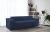 Dmora 2-Sitzer festes Sofa Lepidolite, lineares modulares Sofa, modernes Wohnzimmersofa aus Stoff, 100 % Made in Italy, 220 x 95 x 70 cm, Blau Bild 2