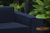 Dmora 2-Sitzer festes Sofa Lepidolite, lineares modulares Sofa, modernes Wohnzimmersofa aus Stoff, 100 % Made in Italy, 220 x 95 x 70 cm, Blau Bild 4