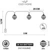 COZY HOME LED-Lichterkette Marokkanische Batterie und Stecker -, 20 LEDs I Timer-Funktion I Warmweiß I Lichterkette Innen Bild 4