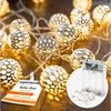 COZY HOME LED-Lichterkette Marokkanische Batterie und Stecker -, 20 LEDs I Timer-Funktion I Warmweiß I Lichterkette Innen Bild 5