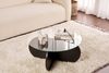 Stylish Coffee Table, 75 x 35 x 75 cm | 100% Tempered Glass & Melamine Coated Particle Board | Black & Fume Finish | Modern Design for Living Room & Office Bild 2