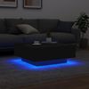 Couchtisch, Sofatisch mit LED-Leuchten Schwarz 80x80x31 cm Bild 4