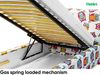 MEBLINI Kinderbett mit Bettkasten KANINCHEN 90x200 – Matratze H2/Eulenmuster Gepolstert Einzelbett mit Matratze - Polsterbett mit Stauraum - Bett mit Kopfteil – Stauraumbett Bild 4