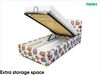 MEBLINI Kinderbett mit Bettkasten KANINCHEN 90x200 – Matratze H2/Eulenmuster Gepolstert Einzelbett mit Matratze - Polsterbett mit Stauraum - Bett mit Kopfteil – Stauraumbett Bild 2