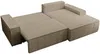 Vente-unique - AMELIA Sofa SamtStoff Schokoladenbraun - B 167 cm x H 85 cm x L 267 cm Bild 5