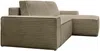 Vente-unique - AMELIA Sofa SamtStoff Schokoladenbraun - B 167 cm x H 85 cm x L 267 cm Bild 4