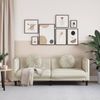 vidaXL Sofa mit Kissen 3-Sitzer Creme Samt 372649 Bild 3
