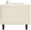 vidaXL Sofa mit Kissen 3-Sitzer Creme Samt 372649 Bild 5