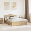 vidaXL Bettrahmen Sonoma 140 x 200 cm Massives Kiefernholz 3412891 Bild 1
