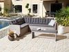 Beliani 'VITERBO' Garten Ecksofa 8-Sitzer, Polyrattan grau Bild 3