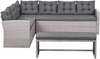 Beliani 'VITERBO' Garten Ecksofa 8-Sitzer, Polyrattan grau Bild 1
