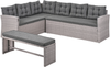 Beliani 'VITERBO' Garten Ecksofa 8-Sitzer, Polyrattan grau Bild 4